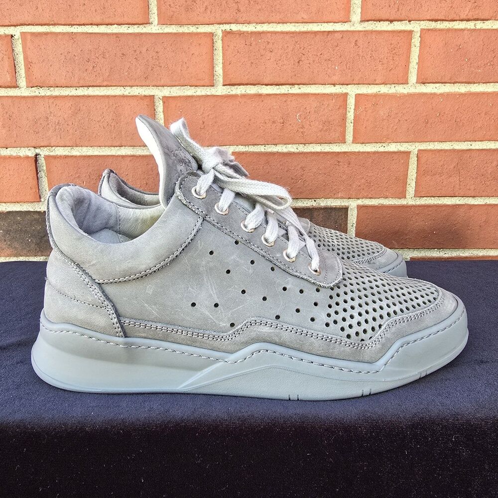 Filling Pieces Gradient Gray Perforated Sneakers Size 39 EU Or US 9 Low Top